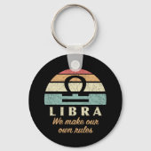 Porte-clés Règles de Zodiac de Libra Funny (Recto)