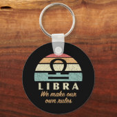 Porte-clés Règles de Zodiac de Libra Funny (Verso)