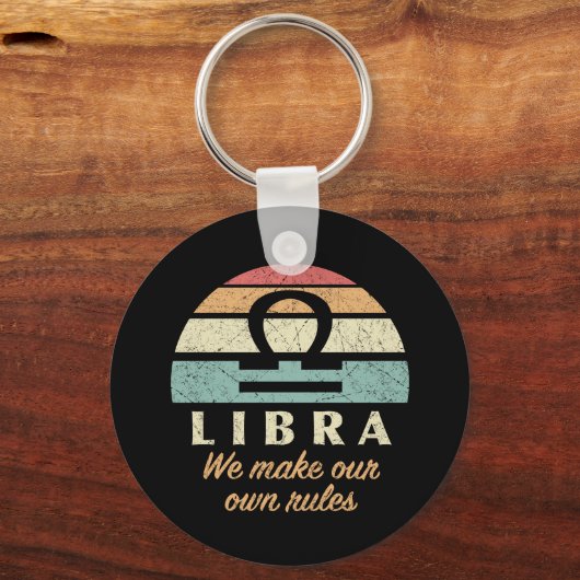 Porte-clés Règles de Zodiac de Libra Funny (Verso)