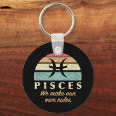 Porte-clés Règles de Zodiac de Poissons Drôle (Verso)