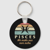 Porte-clés Règles de Zodiac de Poissons Drôle (Verso)