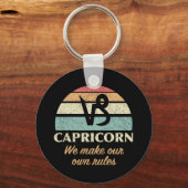 Porte-clés Règles drôles de Capricorne Zodiac (Verso)