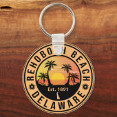 Porte-clés Rehoboth Beach Delaware Retro Sunset Souvenirs 60  (Verso)