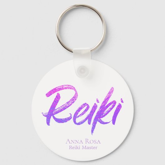 Porte-clés *~* Reiki Energie Soins Iridescendance Moderne (Recto)
