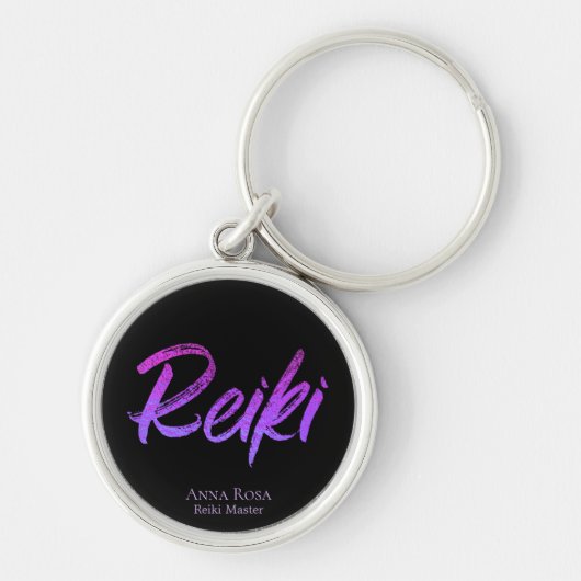 Porte-clés *~* Reiki Energy Healer Iridescent Typography (Devant)