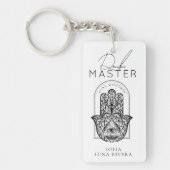 Porte-clés Reiki Master Hamsa Hand Evil Eye Yoga Therapist (Devant)