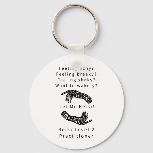 Porte-clés Reiki Niveau 2 Praticien Riddle Et Mains (Recto)