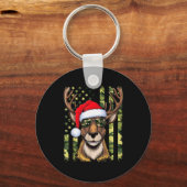 Porte-clés Reindeer Camo American Flag Christmas Pajama X-mas (Recto)