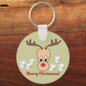 Porte-clés Reindeer Pharmacie Joyeux Noël (Recto)