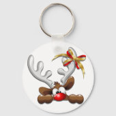 Porte-clés Reindeer Puzzled drôle Caractère de Noël (Recto)