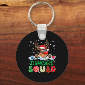 Porte-clés Reindeer Santa Hat Daycare Squad Teacher Christmas (Recto)