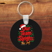 Porte-clés Reindeers Santa's Workers Office Our Team Sleighs (Recto)