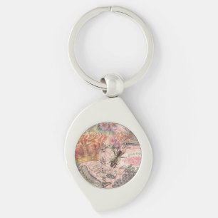 Porte-clés Reine Abeille Vintage Beau Collage