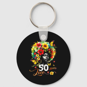 Porte-clés Reine Afro Noire 50 Ans Amour 50e Anniversaire But