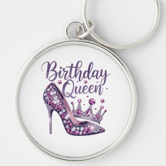 Porte-clés Reine d'anniversaire (Devant)