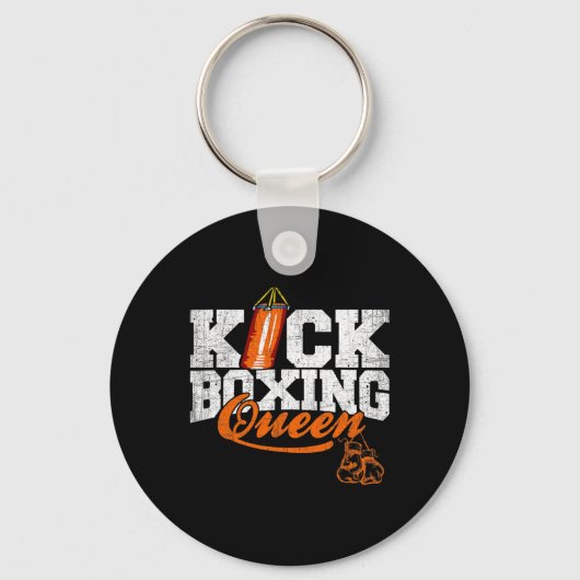 Porte-clés Reine de kickboxing Kickboxer Workout Graphique (Recto)
