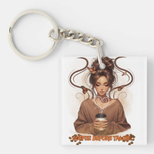 Porte-clés Reine de la caféine