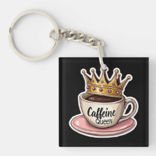 Porte-clés Reine De La Caféine - Couronné De Café