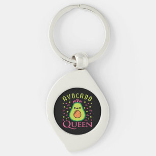 Porte-clés Reine de l'avocat mignonne avec cœur Fille Keto Cu