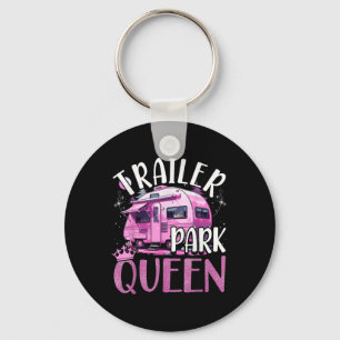 Porte-clés Reine de Trailer Park Drôle Camping Rose Remorque