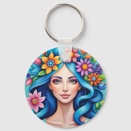 Porte-clés Reine des fleurs (Recto)