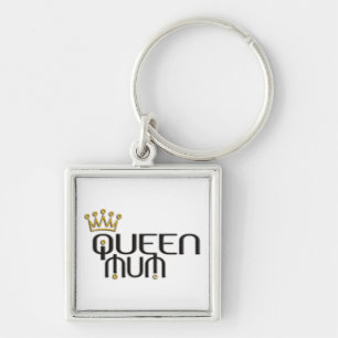 Porte-clés Reine maman / couronne or