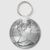 Porte-clés Reine Sur Une Pièce (Recto)