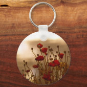 Porte-clés REJOICE Red Poppies Design floral (Recto)