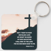 Porte-clés Réjouissez dans l'amour indéfectible de Dieu Psaum (Dos)