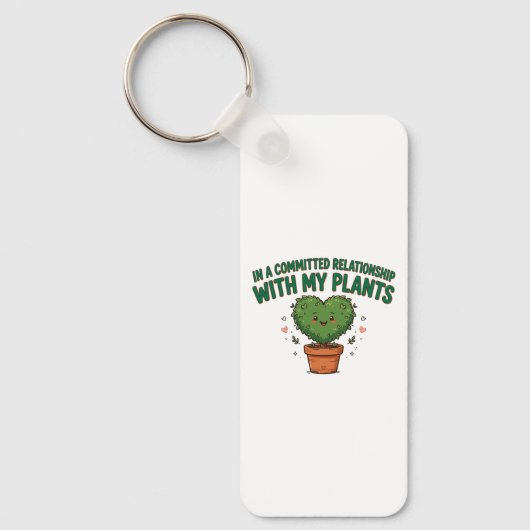 Porte-clés Relation Sérieuse Avec Mes Plantes (Recto)