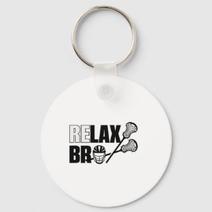 Porte-clés Relax Bro Lacrosse Joueur Lax Ado Garçons Hommes