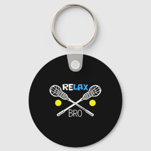 Porte-clés Relax Bro Lacrosse Player Funny Lacrosse Team Cade