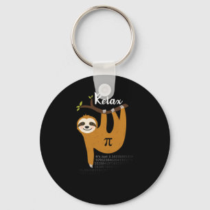 Porte-clés Relax C'est juste Pi 3.14 Funny Sloth Pi Day Math 