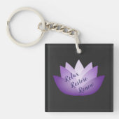 Porte-clés Relax Restaurer Renouveler Purple Lotus Flower (Devant)
