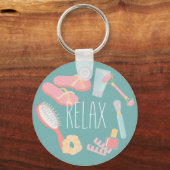 Porte-clés Relaxez les choses Spas autour (Recto)