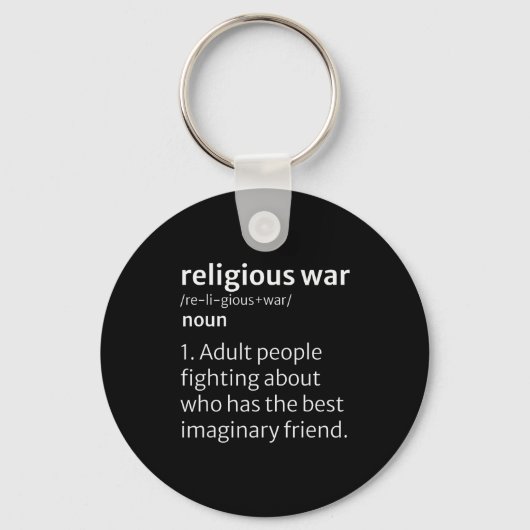 Porte-clés Religious War Dictionary Sarcastic Definition Funn (Recto)