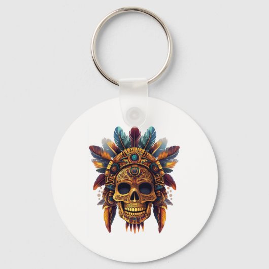 Porte-clés Relique de Crâne Aztèque (Recto)
