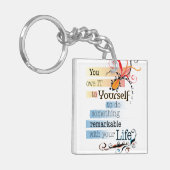 Porte-clés Remarquable LIFE Inspirational Citation illustrée (Devant gauche)