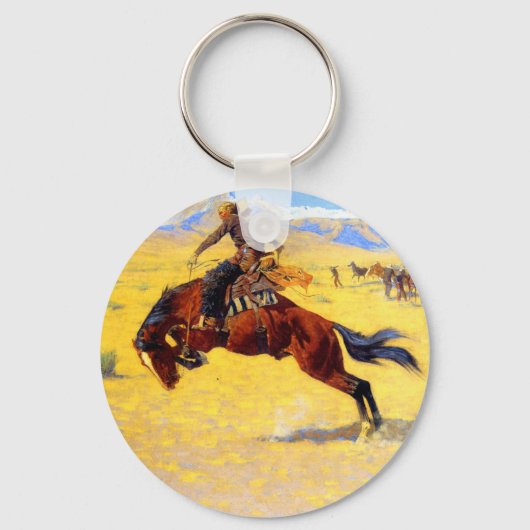 Porte-clés Remington Old West Horse et Cowboy (Recto)