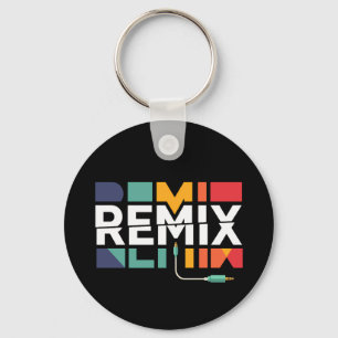 Porte-clés Remix Audio Graphisme Géométrique Rétro Musique