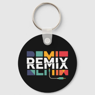Porte-clés Remix Audio | Graphisme Géométrique Rétro Musique