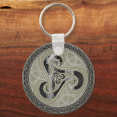 Porte-clés Remorque à noeuds celtiques, triskele (Recto)