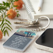 Porte-clés Remorque photo Memorial Keepsaké Semi Truck Tracte (Devant droit)