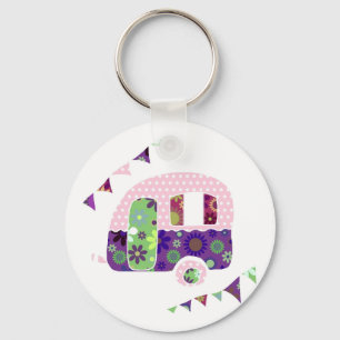 Porte-clés Remorque Shabbychic, caravane avec bunker