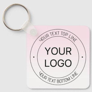 Porte-clés Remplacement de logo facile & Texte éditable Rose 