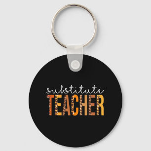 Porte-clés Remplacer enseignant léopard mignonne automne Merc