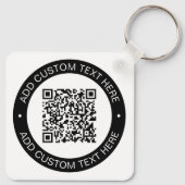 Porte-clés Remplacez par votre propre code QR téléchargé ou v (Dos)