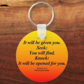 Porte-clés Remplir Matthieu 7:7-8 Abbrev (Recto)