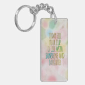 Porte-clés Remplissez votre tasse d'aquarelle (Devant gauche)