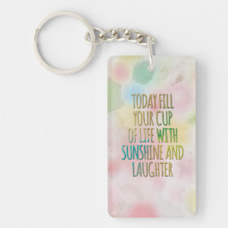 Porte-clés Remplissez votre tasse d'aquarelle